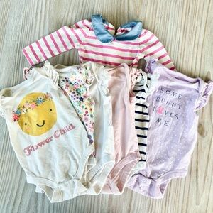 Baby GAP Bundle of 7 Girl Bodysuits Lightweight One Pieces